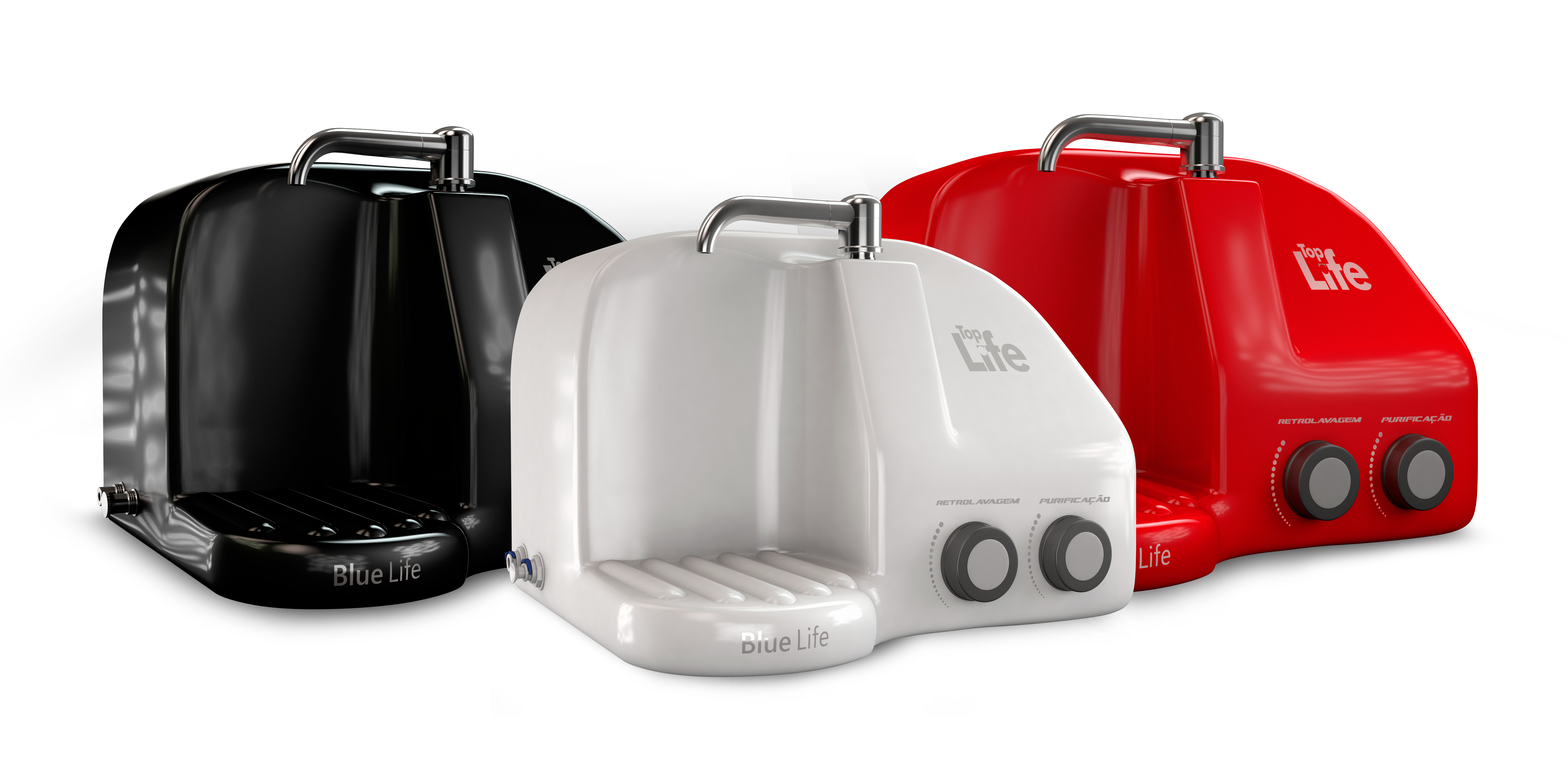 Purificadores Blue Life em diferentes cores