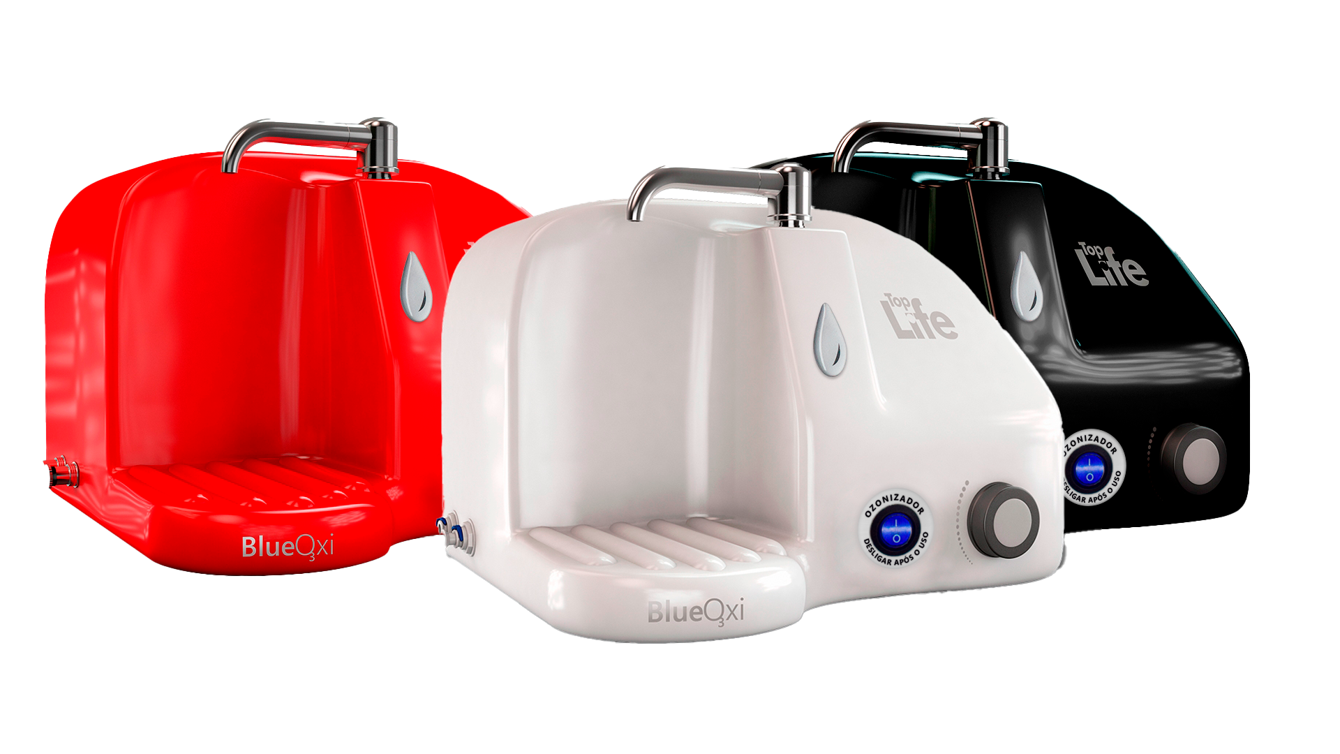 Linha Blue Oxi Health Energy em três cores